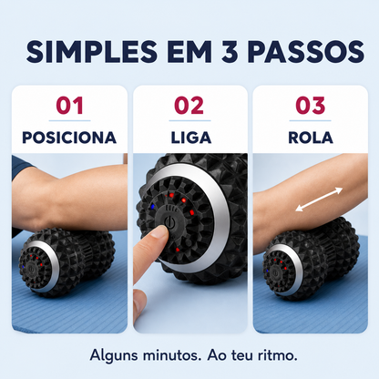 VibraPro™ - Rolo Vibratório de Massagem e Relaxamento Muscular