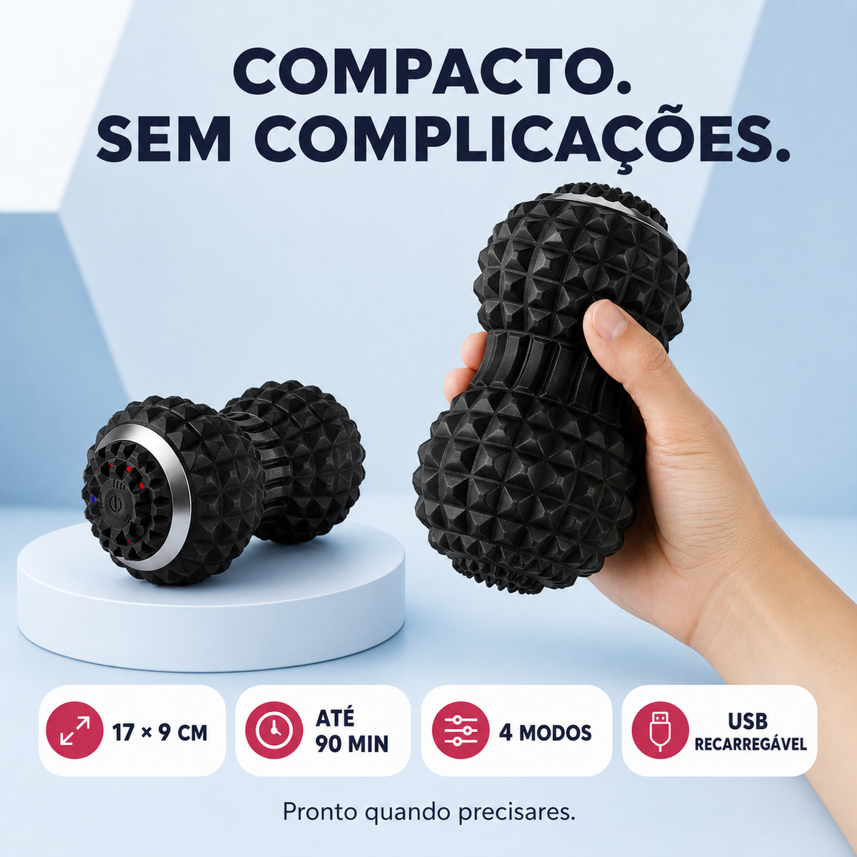 VibraPro™ - Rolo Vibratório de Massagem e Relaxamento Muscular